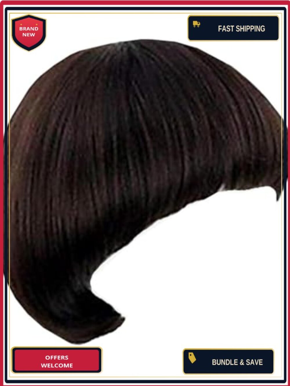 Short Bob Wig Straight Synthetic Heat Resistant Cosplay Halloween